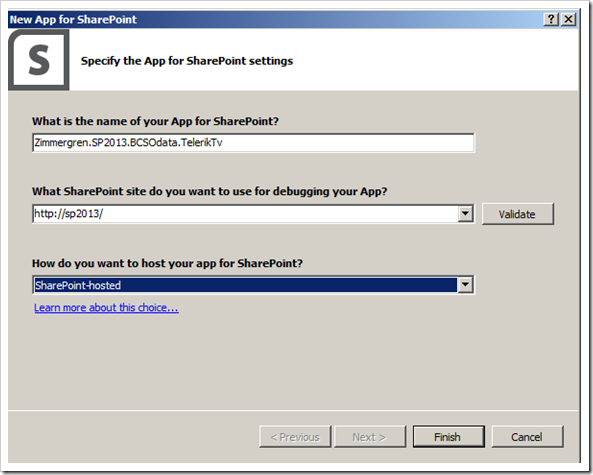 SharePoint 2013 bcs odata app