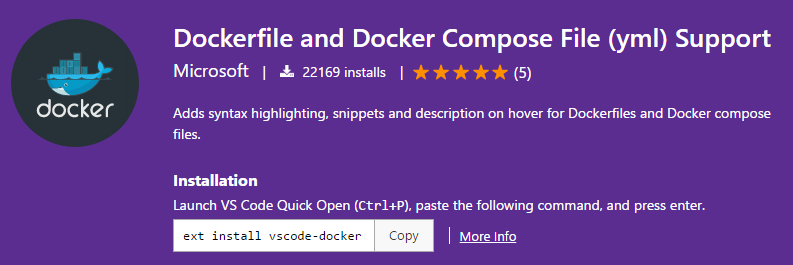 Docker tools for Visual Studio Code