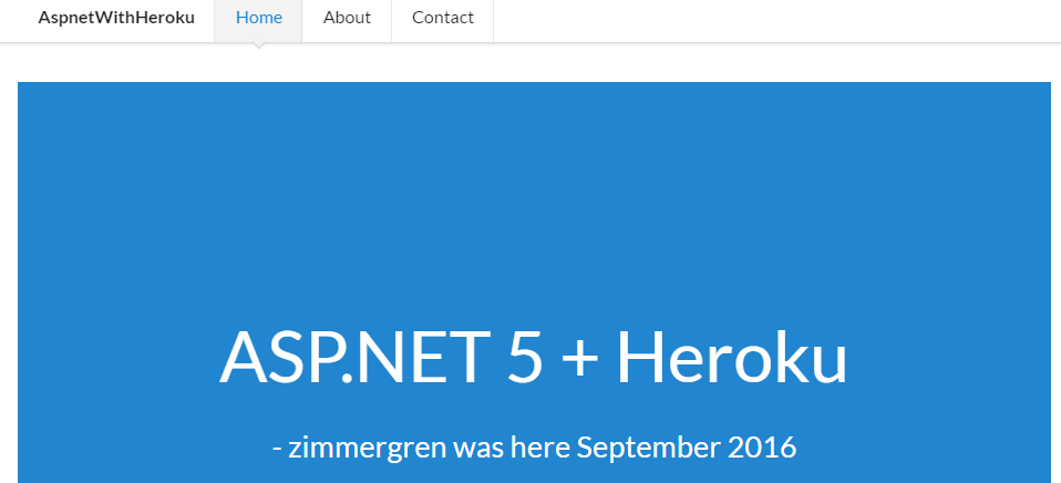 ASP.NET 5 application running in Heroku cloud dyno