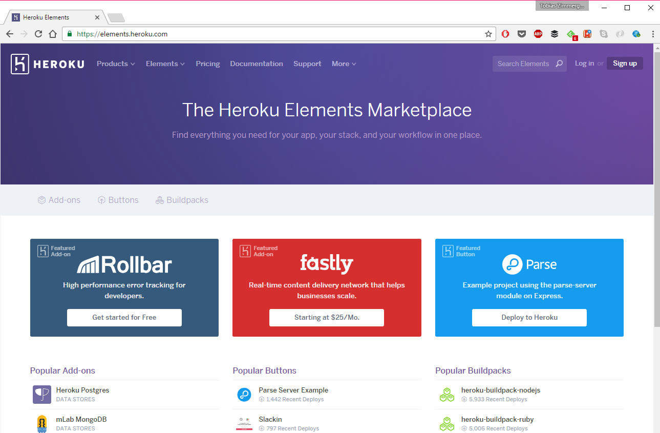 Heroku Elements Marketplace