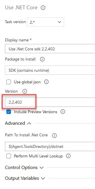 Fixing: Unable to locate the .NET Core SDK. Check that it is installed and  that the version specified in  (if any) matches the installed  version.