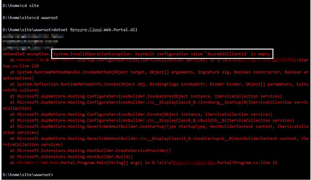 Solving Http Error 500.30 - Ancm In-Process Start Failure On Azure