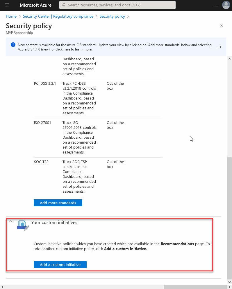 Creating A Custom Recommendation In Azure Security Center
