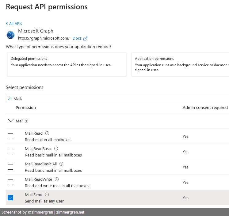 Sending e-mails with Microsoft Graph using .NET