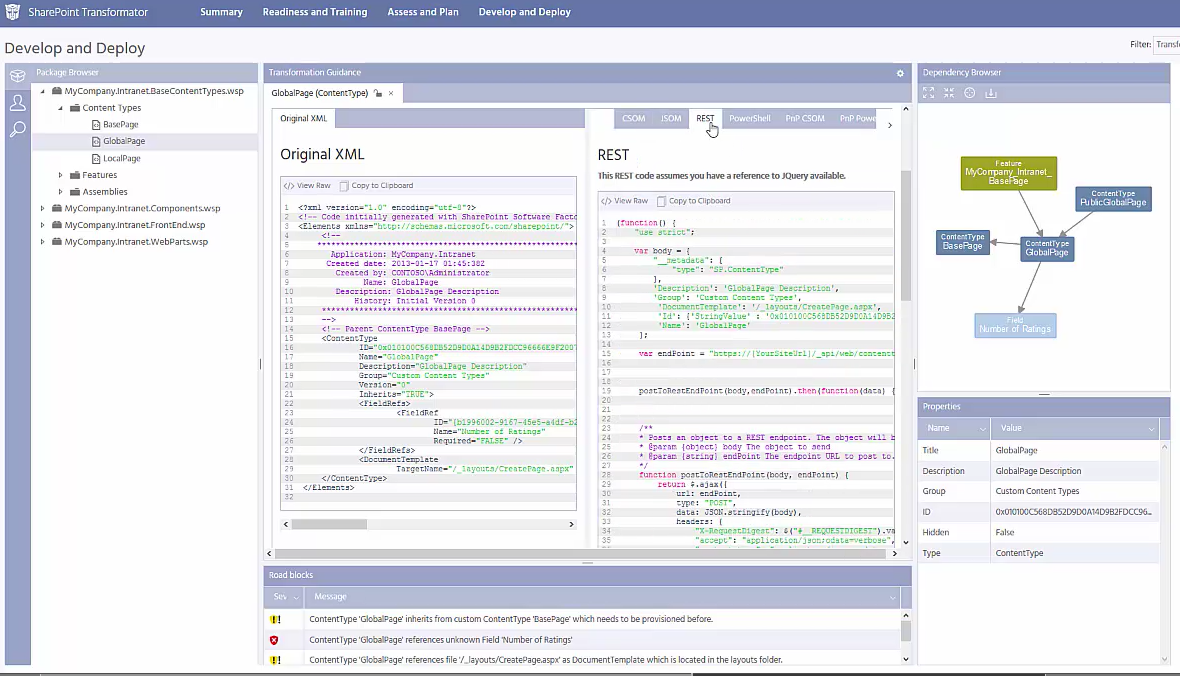 Rencore SharePoint Transformator