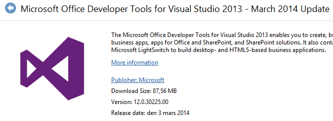 Visual Studio 2013 March 2014 Update has been released