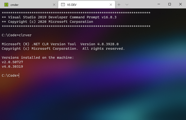 windows terminal services from command prompt