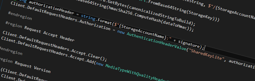 Azure Storage REST API: Authenticate with C#