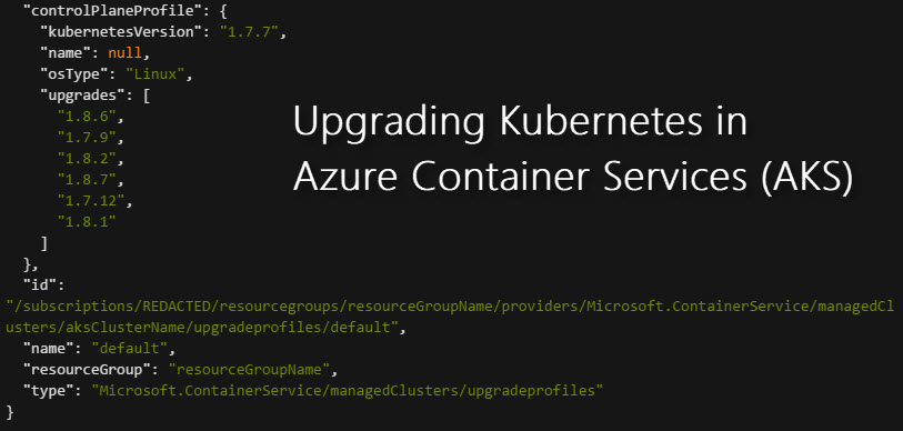 Azure Container Services (AKS) - Upgrading your Kubernetes cluster