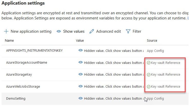 Azure Functions and secure Configuration with built-in integration to Azure Key Vault