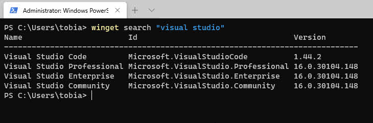 Installing and using the Windows Package Manager - winget