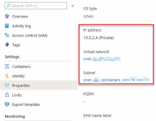 Programmatically create Azure Container Instances in an existing Virtual Network