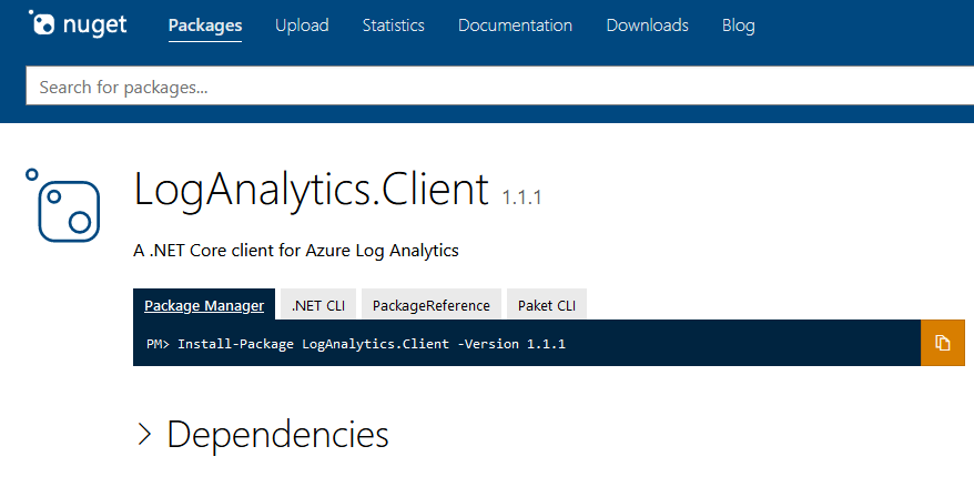 Introducing the LogAnalytics.Client NuGet for .NET Core