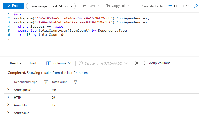 Querying data from multiple Application Insights instances