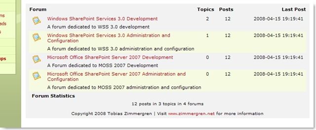 Forum Web Part for SharePoint