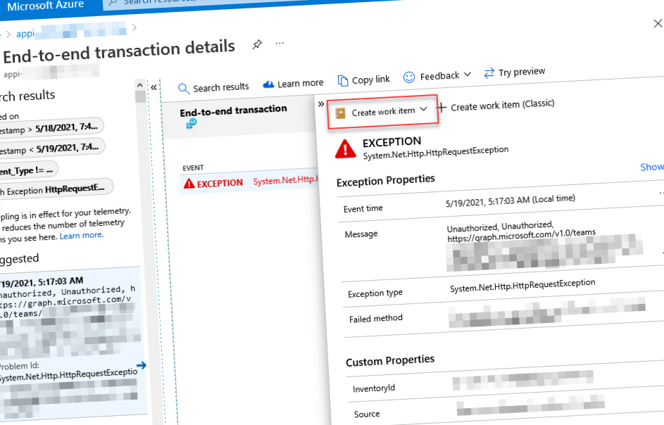 Create Azure DevOps or GitHub bugs from Azure Monitor logs