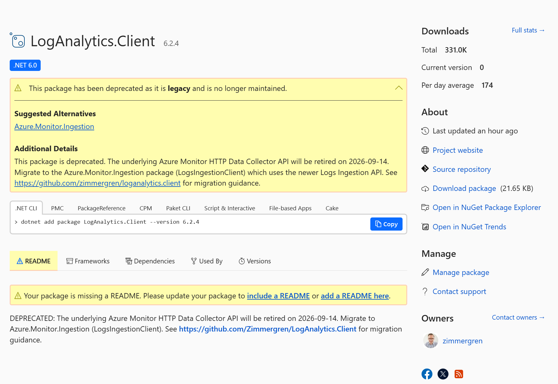 Deprecating LogAnalytics.Client after 330,000+ downloads, and how to migrate