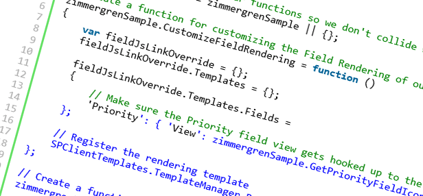SP 2013: Using the JSLink property to change the way your field or views are rendered in SharePoint 2013